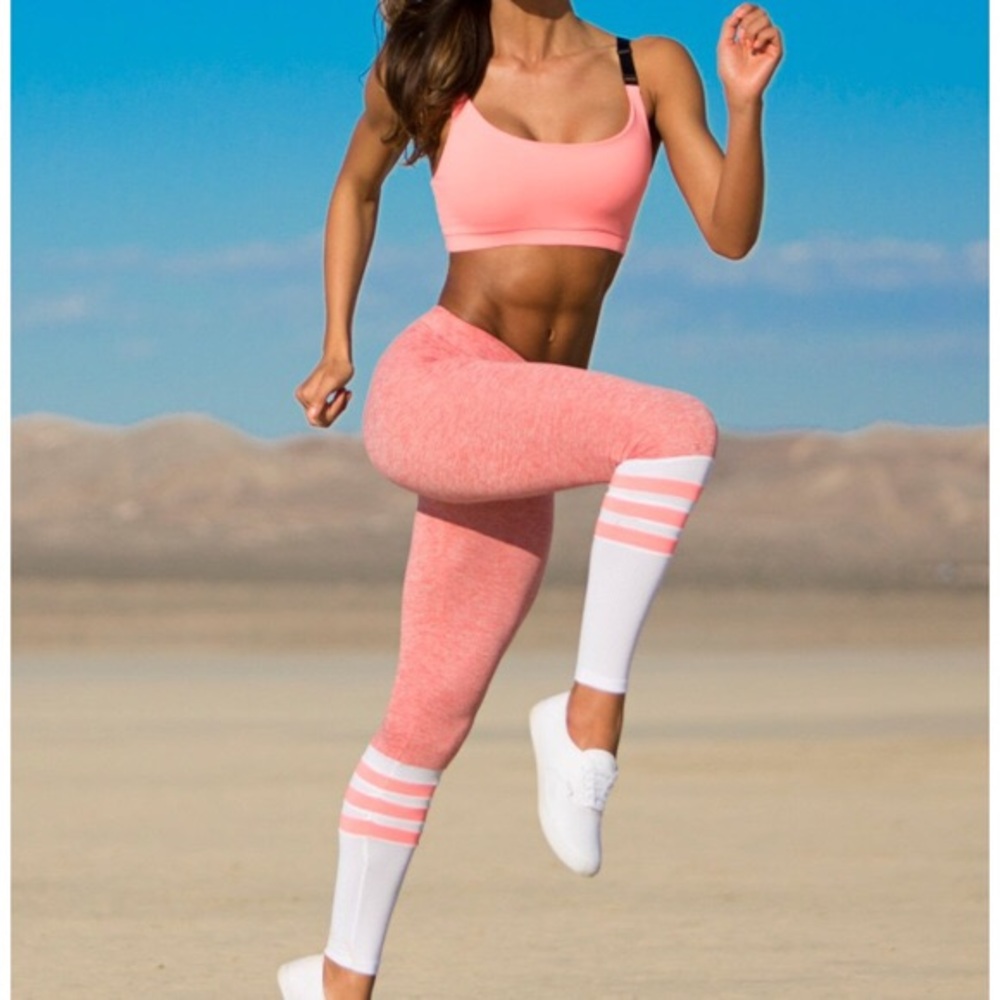 Bombshell Sportswear Peach Sock Leggings Size S